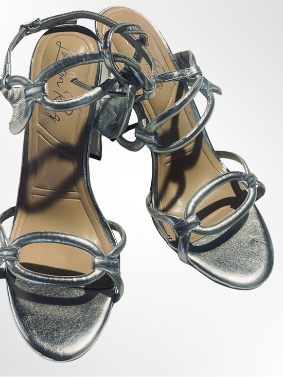 London Rag Shoes - Metallic Silver Strappy High Heel Sandals by London Rag in size 8